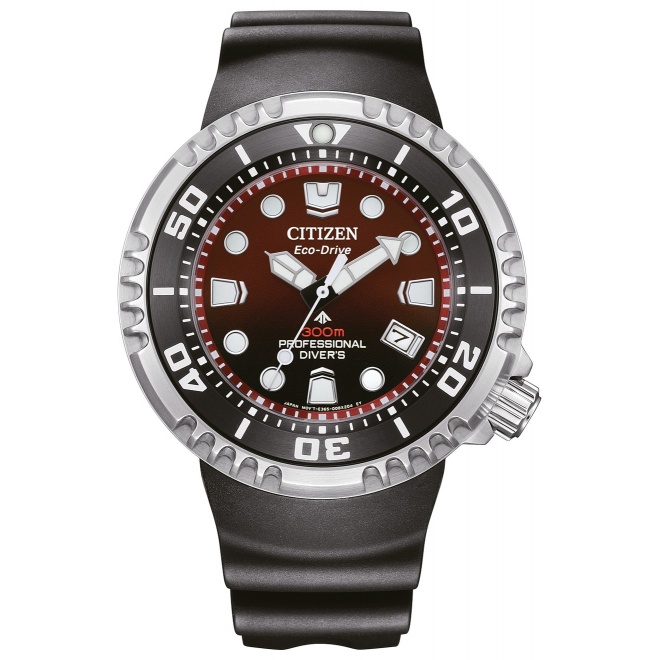 Citizen Diver’s Eco Drive ∅46 mm - 30 ATM, Esfera roja, correa de poliuretano biomass benebiol