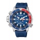 Citizen Aqualand Eco-Drive ∅46,5 mm - 20 ATM, Esfera azul, correa de caucho + brazalete de prolongador