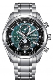 Citizen Tsuki-yomi Moon Phase - 10 ATM, brazalete de super titanium duratect sólido