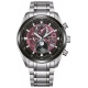 Citizen Tsuki-yomi Moon Phase ∅43 mm - 10 ATM, Esfera roja, brazalete de super titanium duratect sólido