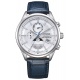 Citizen Tsuki-yomi Moon Phase ∅42 mm - 10 ATM, Esfera blanca, correa de piel