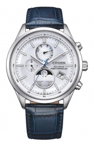 Citizen Tsuki-yomi Moon Phase ∅42 mm - 10 ATM, Esfera blanca, correa de piel