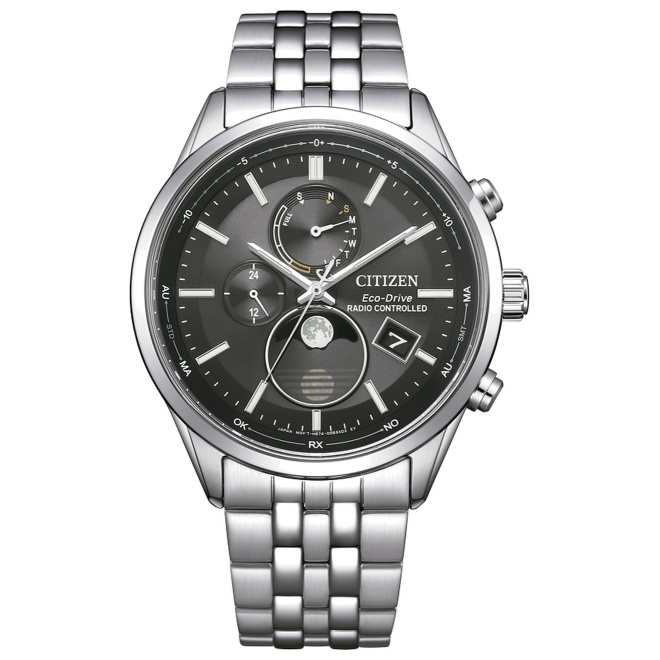 Citizen Tsuki-yomi Moon Phase - 10 ATM, brazalete de acero sólido