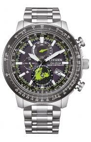 Citizen Geo Trekk ∅46 mm - 20 ATM, Esfera negra, brazalete de acero sólido