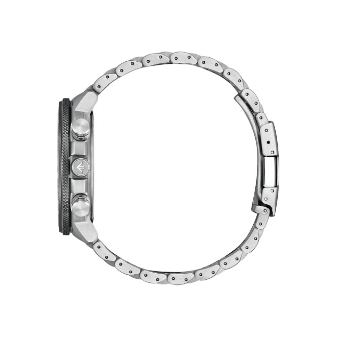 Citizen Geo Trekk ∅46 mm - 20 ATM, Esfera negra, brazalete de acero sólido