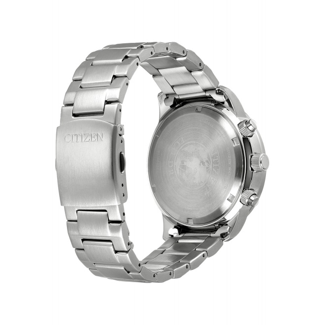 Citizen Aviator Crono ∅44 mm - 10 ATM, Esfera azul, brazalete de acero