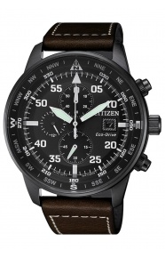 Citizen Aviator Crono - 10 ATM, correa de piel
