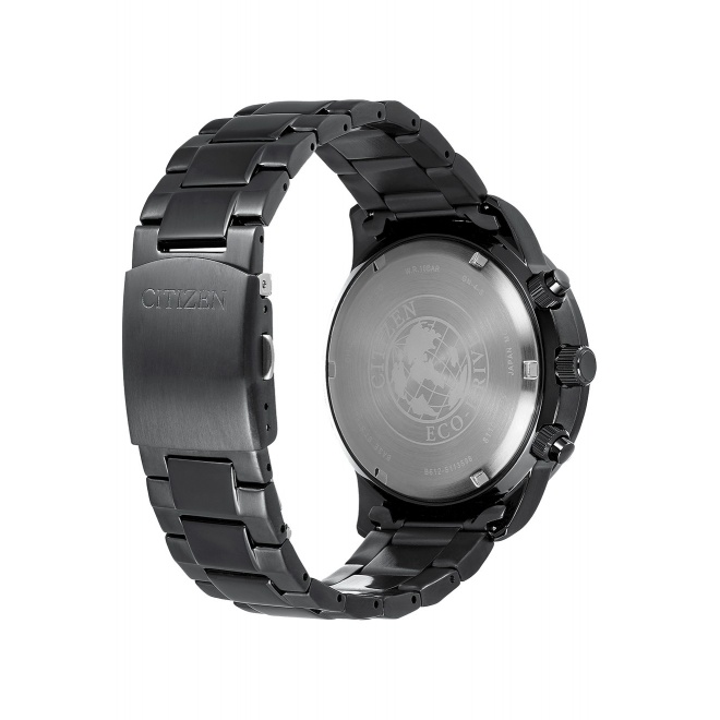Citizen Aviator Crono ∅44 mm - 10 ATM, Esfera negra, brazalete de acero IP black