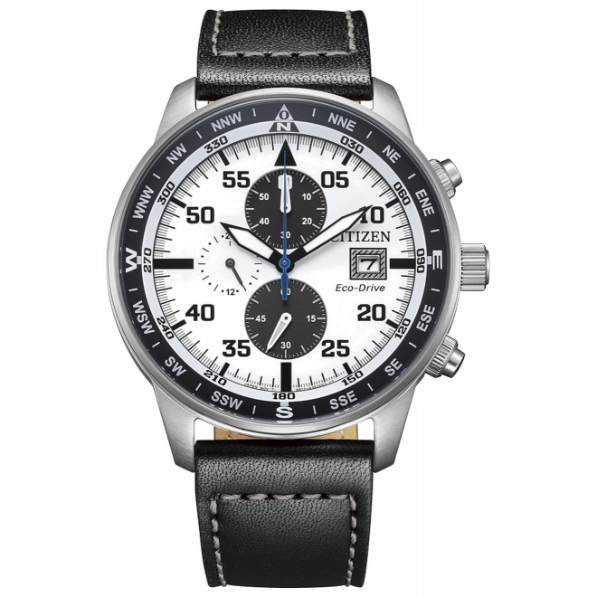 Citizen Aviator Crono - 10 ATM, correa de piel