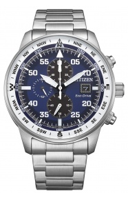 Citizen Aviator Crono - 10 ATM, brazalete de acero