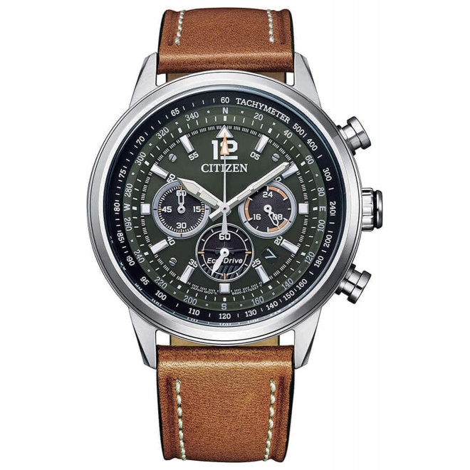 Citizen Aviator Crono - 10 ATM, correa de piel