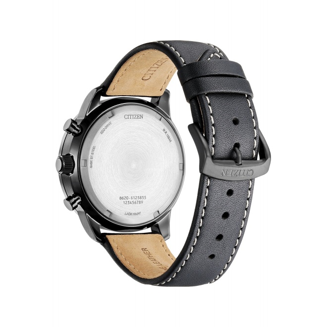 Citizen Chrono Aviation ∅44 mm - 10 ATM, Esfera verde, correa de piel