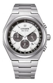 Citizen Chrono Super Titanium 4610 ∅42,5 mm - 10 ATM, Esfera plateada, brazalete de super titanium