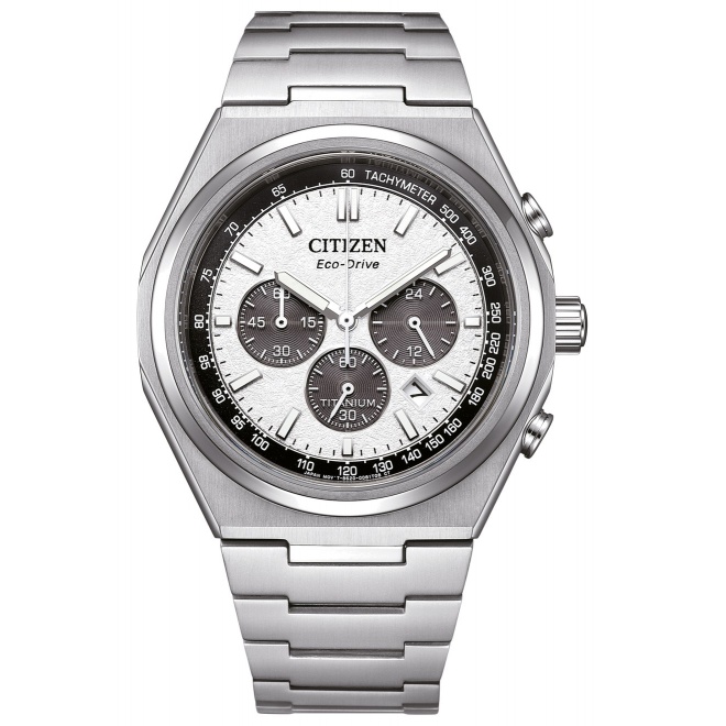 Citizen Chrono Super Titanium 4610 ∅42,5 mm - 10 ATM, Esfera plateada, brazalete de super titanium