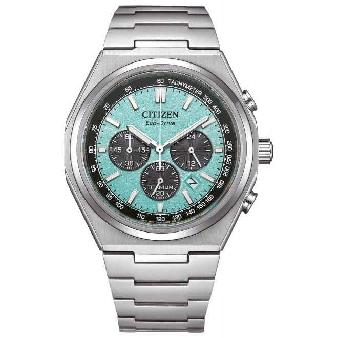 Citizen Chrono Super Titanium 4610 ∅42,5 mm - 10 ATM, Esfera verde, brazalete de super titanium
