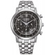 Citizen Chrono ∅42 mm - 5 ATM, Esfera negra, brazalete de acero