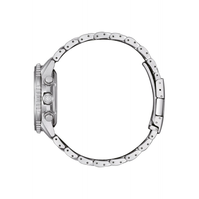 Citizen Navihawk ∅40 mm - 20 ATM, Esfera plateada, brazalete de acero