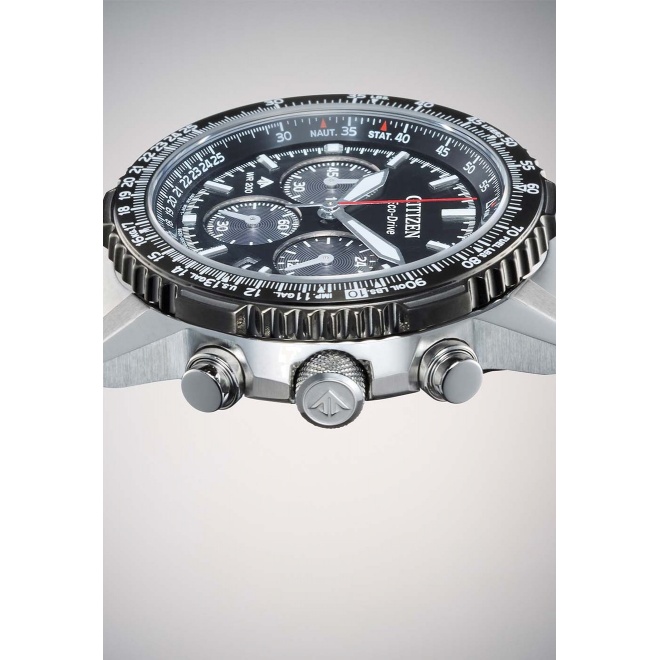 Citizen Navihawk ∅39,98 mm - 20 ATM, Esfera negra, brazalete de acero