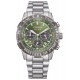 Citizen Navihawk ∅40 mm - 20 ATM, Esfera verde, brazalete de acero