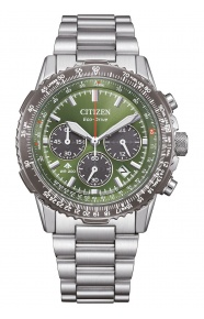 Citizen Navihawk ∅40 mm - 20 ATM, Esfera verde, brazalete de acero