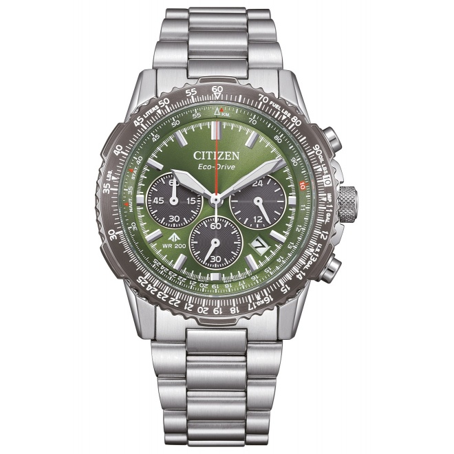 Citizen Navihawk ∅40 mm - 20 ATM, Esfera verde, brazalete de acero