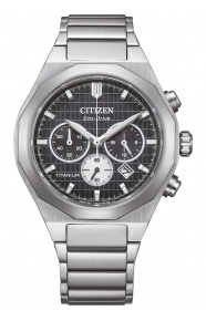 Citizen Chrono Super Titanium Zenshin Senkei ∅41 mm - 10 ATM, Esfera negra, brazalete de super titanium