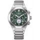 Citizen Chrono Super Titanium Zenshin Senkei ∅41 mm - 10 ATM, Esfera verde, brazalete de super titanium