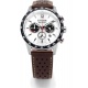 Citizen Chrono Racing ∅39,9 mm - 10 ATM, Esfera blanca, correa de piel pespunteada tipo “racing”