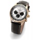 Citizen Chrono Pilot ∅42 mm - 10 ATM, Esfera plateada, correa de piel pespunteada