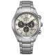 Citizen Chrono Super Titanium 4750 ∅40 mm - 10 ATM, Esfera plateada, brazalete de super titanium