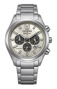 Citizen Chrono Super Titanium 4750 ∅40 mm - 10 ATM, Esfera plateada, brazalete de super titanium