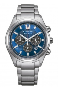 Citizen Chrono Super Titanium 4750 ∅40 mm - 10 ATM, Esfera azul, brazalete de super titanium