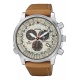 Citizen Crono Pilot Acero - 20 ATM, correa de piel