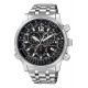 Citizen Crono Pilot Acero ∅43 mm - 20 ATM, Esfera negra, brazalete de acero