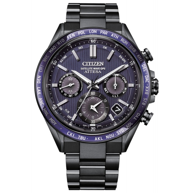 Citizen Satellite Wave Attesa, brazalete de super titanium DLC grey