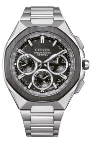 Citizen Satellite Wave Attesa ∅44 mm - 10 ATM, Esfera negra, brazalete de super titanium duratect carbide