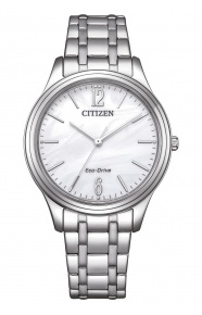 Citizen Lady Elegance ∅34 mm - 5 ATM, Esfera blanca, brazalete de acero