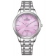 Citizen Lady Elegance ∅34 mm - 5 ATM, Esfera rosa, brazalete de acero