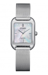 Citizen Lady 31,5 x 23,5 mm, brazalete de acero mesh