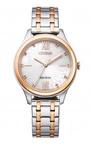 Citizen Lady ∅32 mm - 5 ATM, Esfera marfil, brazalete de acero