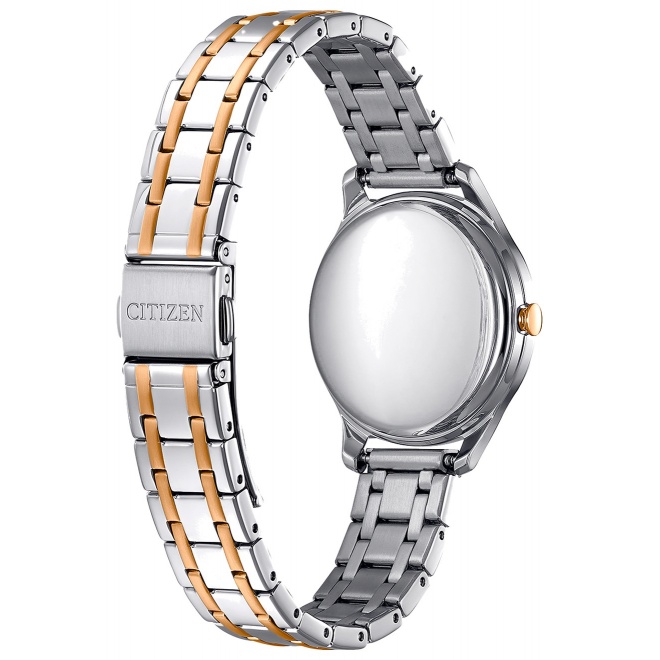 Citizen Lady ∅32 mm - 5 ATM, Esfera marfil, brazalete de acero