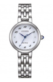 Citizen Lady ∅27,7 mm - 5 ATM, Esfera blanca, brazalete de acero