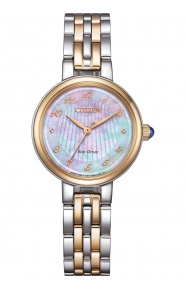 Citizen Lady ∅27,7 mm - 5 ATM, Esfera nácar rosa claro, brazalete de acero