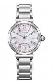Citizen Lady ∅29,5 mm - 5 ATM, Esfera nácar rosa claro, brazalete de acero