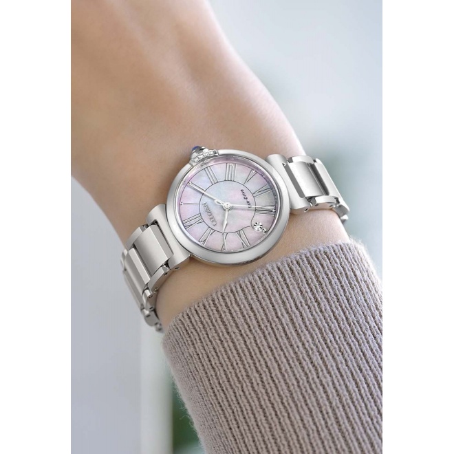 Citizen Lady ∅29,5 mm - 5 ATM, Esfera nácar rosa claro, brazalete de acero