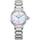 Citizen Lady ∅29 mm - 5 ATM, Esfera nácar blanco, brazalete de acero