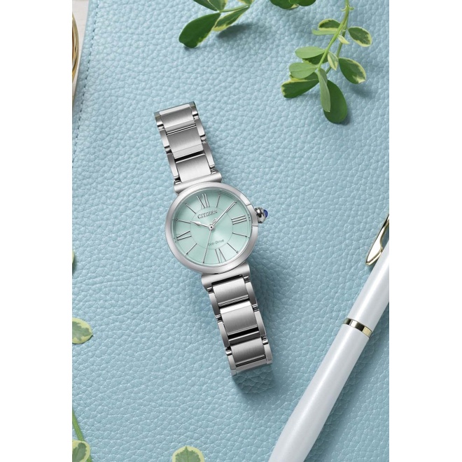 Citizen Lady ∅29,5 mm - 5 ATM, Esfera verde, brazalete de acero