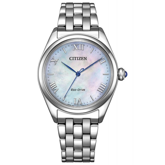 Citizen Lady ∅33 mm - 5 ATM, Esfera nácar blanco, brazalete de acero