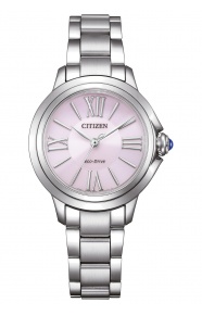 Citizen Lady ∅30,25 mm - 5 ATM, Esfera rosa, brazalete de acero