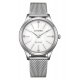 Citizen Lady Casual ∅34 mm - 5 ATM, Esfera blanca, brazalete de acero tipo mesh